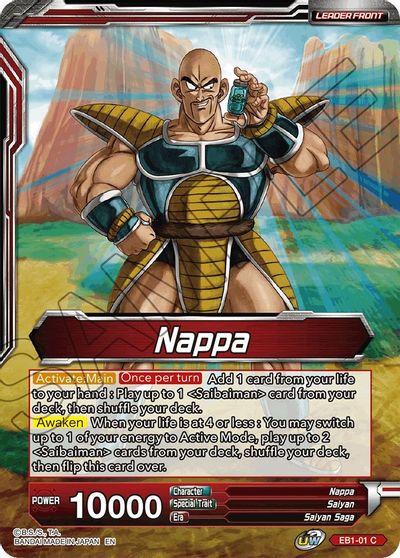 Nappa // Nappa & Saibaimen, the First Invaders (EB1-01) [Battle Evolution Booster] | Amazing Games TCG