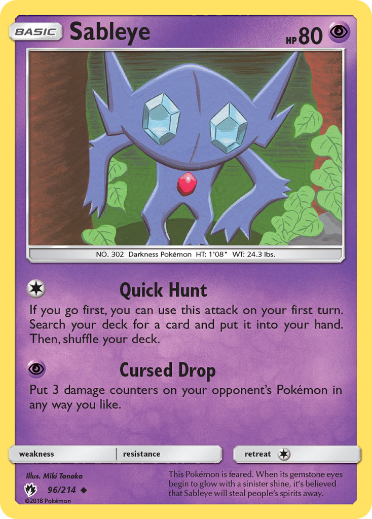 Sableye (96/214) [Sun & Moon: Lost Thunder] | Amazing Games TCG