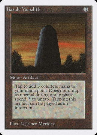 Basalt Monolith [Unlimited Edition] | Amazing Games TCG