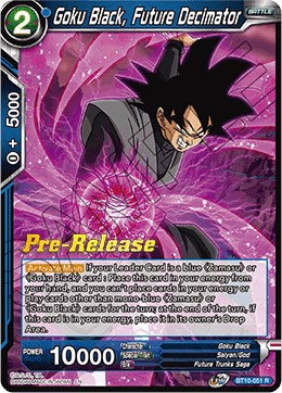 Goku Black, Future Decimator (BT10-051) [Rise of the Unison Warrior Prerelease Promos] | Amazing Games TCG
