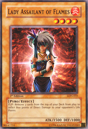 Lady Assailant of Flames [LON-035] Common | Amazing Games TCG