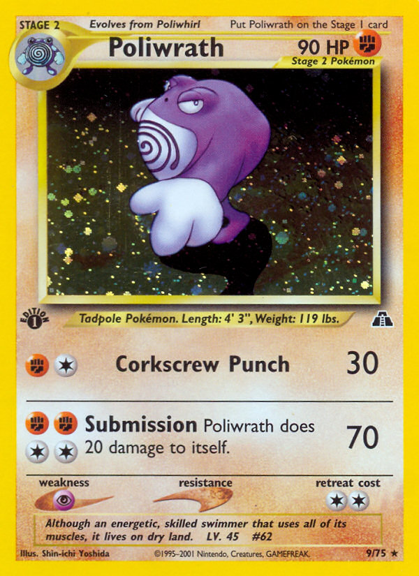 Poliwrath (9/75) [Neo Discovery 1st Edition] | Amazing Games TCG