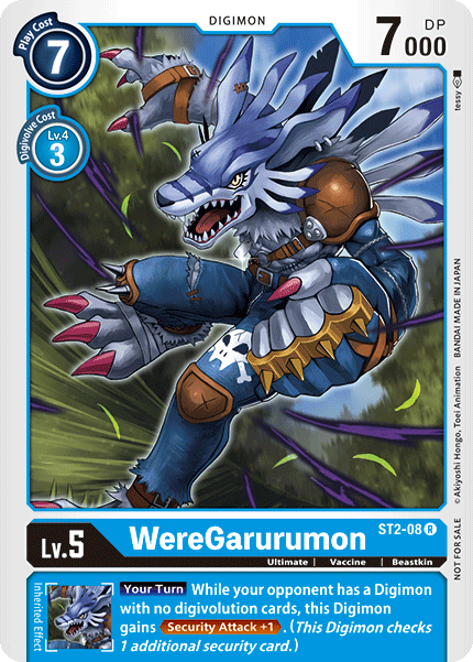 WereGarurumon [ST2-08] (Tamer Party) [Starter Deck: Cocytus Blue Promos] | Amazing Games TCG