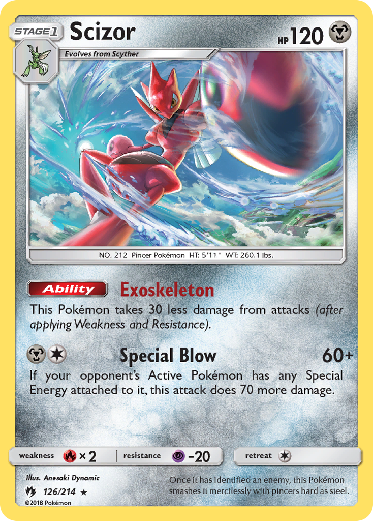 Scizor (126/214) [Sun & Moon: Lost Thunder] | Amazing Games TCG