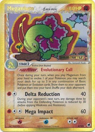 Meganium (4/101) (Delta Species) (Stamped) [EX: Dragon Frontiers] | Amazing Games TCG