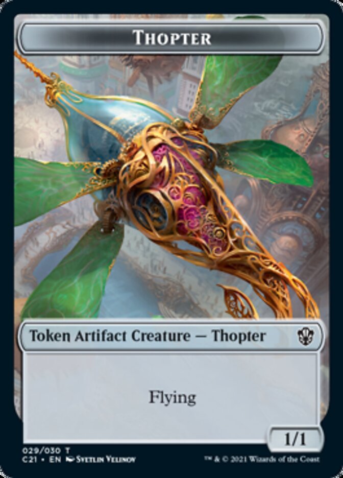 Golem (026) // Thopter Token [Commander 2021 Tokens] | Amazing Games TCG