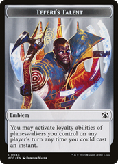 First Mate Ragavan // Teferi's Talent Emblem Double-Sided Token [March of the Machine Commander Tokens] | Amazing Games TCG