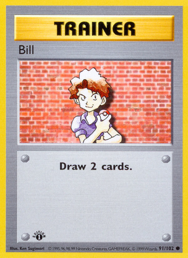 Bill (91/102) (Shadowless) [Base Set 1st Edition] | Amazing Games TCG