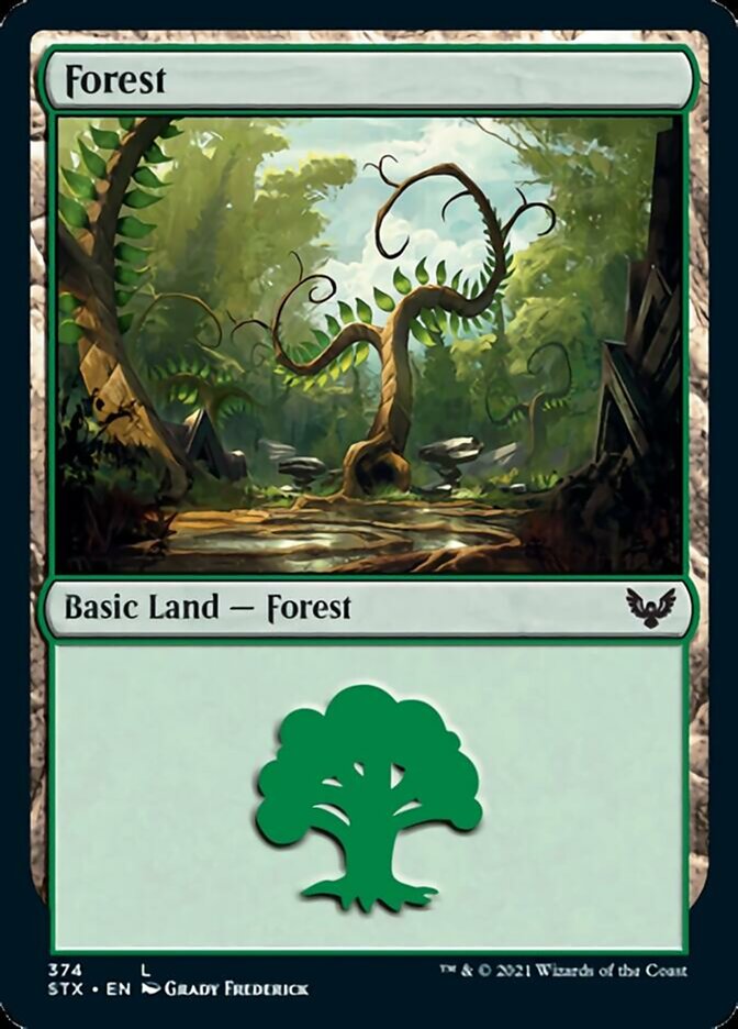 Forest (#374) [Strixhaven: School of Mages] | Amazing Games TCG