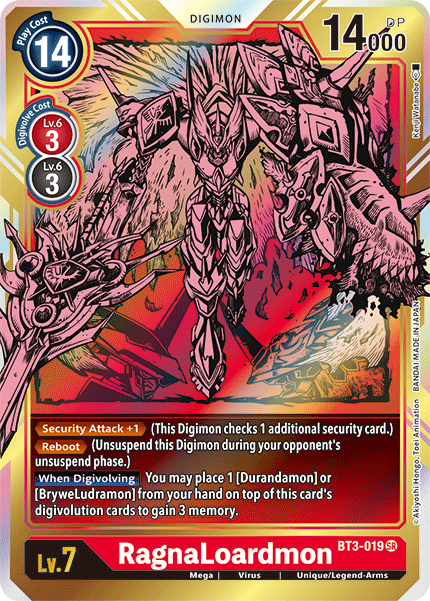 RagnaLoardmon [BT3-019] (Alternate Art) [Release Special Booster Ver.1.5] | Amazing Games TCG