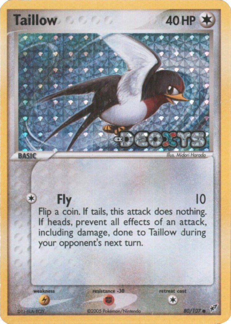 Taillow (80/107) (Stamped) [EX: Deoxys] | Amazing Games TCG