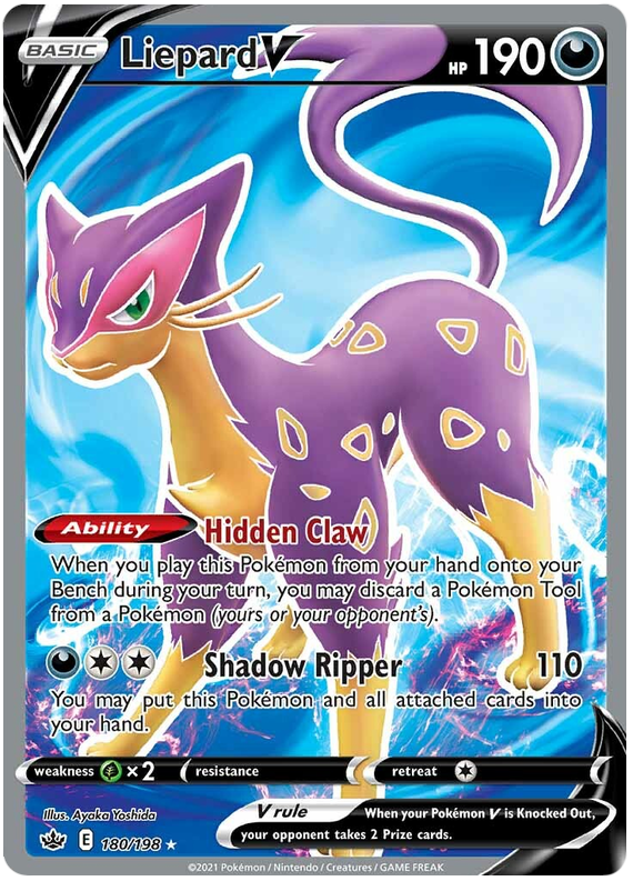 Liepard V (180/198) [Sword & Shield: Chilling Reign] | Amazing Games TCG