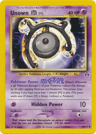 Unown [M] (49/75) [Neo Discovery Unlimited] | Amazing Games TCG
