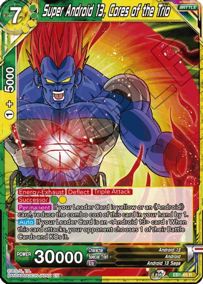 Super Android 13, Cores of the Trio (EB1-065) [Battle Evolution Booster] | Amazing Games TCG