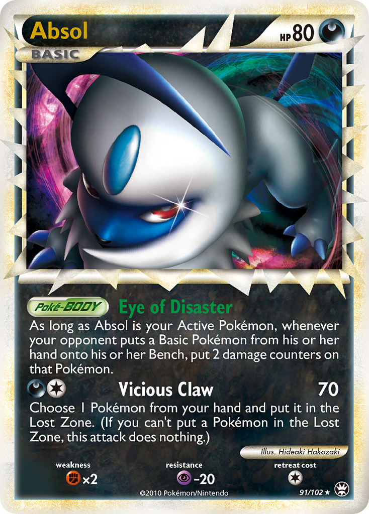 Absol (91/102) [HeartGold & SoulSilver: Triumphant] | Amazing Games TCG