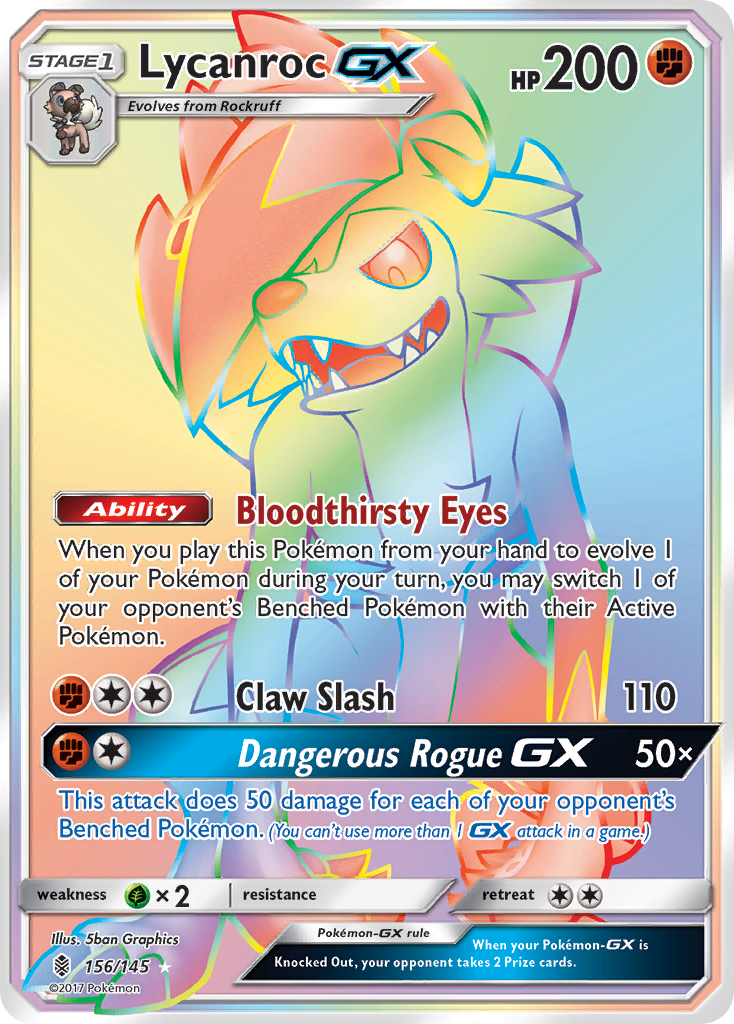 Lycanroc GX (156/145) [Sun & Moon: Guardians Rising] | Amazing Games TCG