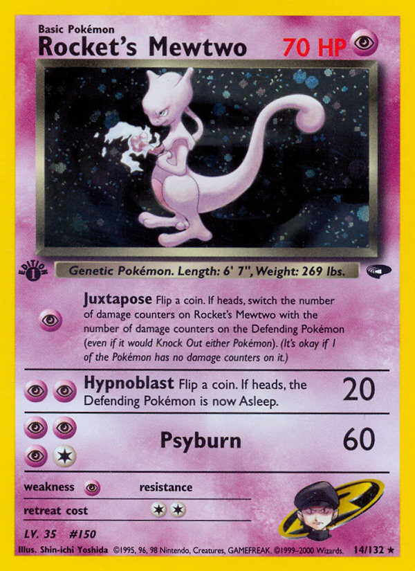 Rocket's Mewtwo (14/132) [Gym Challenge 1st Edition] | Amazing Games TCG