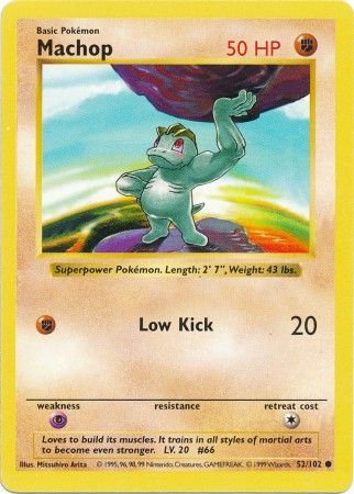 Machop (52/102) [Base Set Shadowless Unlimited] | Amazing Games TCG