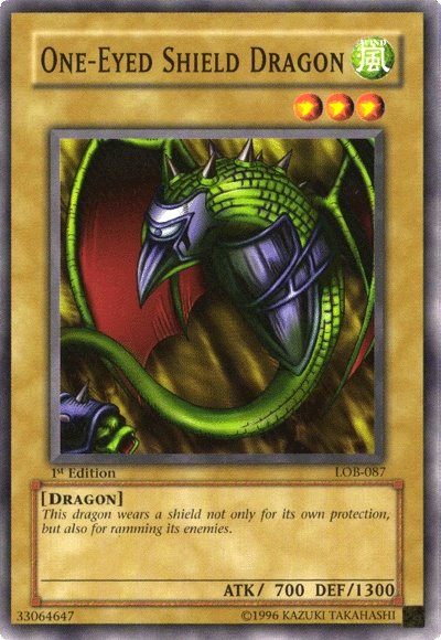 One-Eyed Shield Dragon [LOB-087] Common | Amazing Games TCG