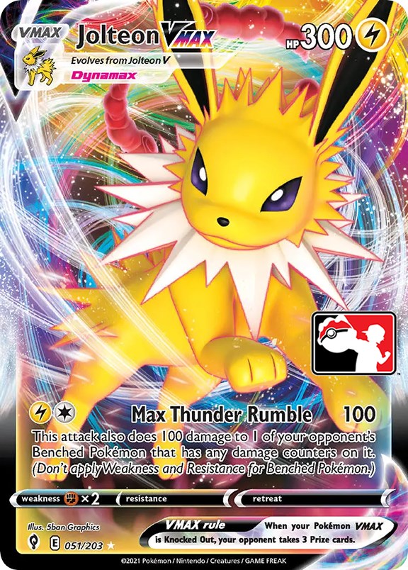 Jolteon VMAX (051/203) [Prize Pack Series One] | Amazing Games TCG