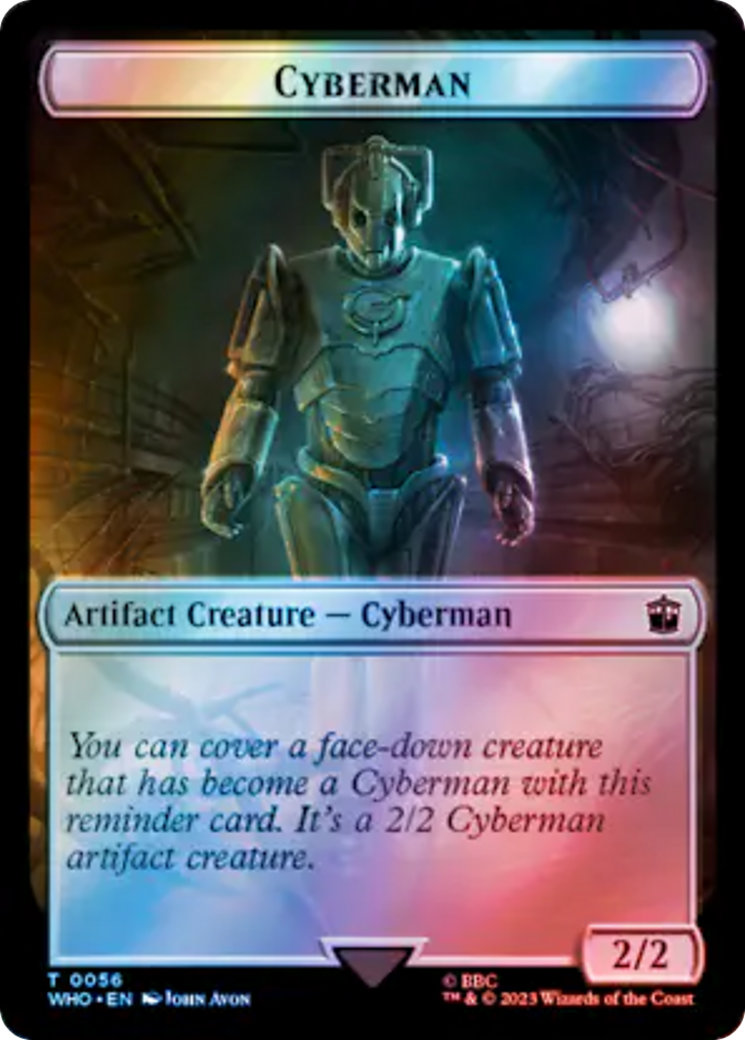 Copy // Cyberman Double-Sided Token (Surge Foil) [Doctor Who Tokens] | Amazing Games TCG