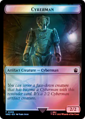 Fish // Cyberman Double-Sided Token (Surge Foil) [Doctor Who Tokens] | Amazing Games TCG