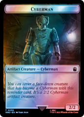 Human Rogue // Cyberman Double-Sided Token (Surge Foil) [Doctor Who Tokens] | Amazing Games TCG