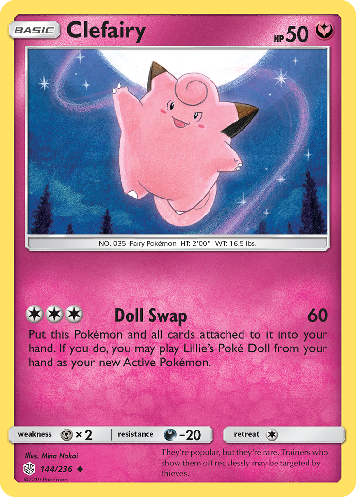 Clefairy (144/236) [Sun & Moon: Cosmic Eclipse] | Amazing Games TCG