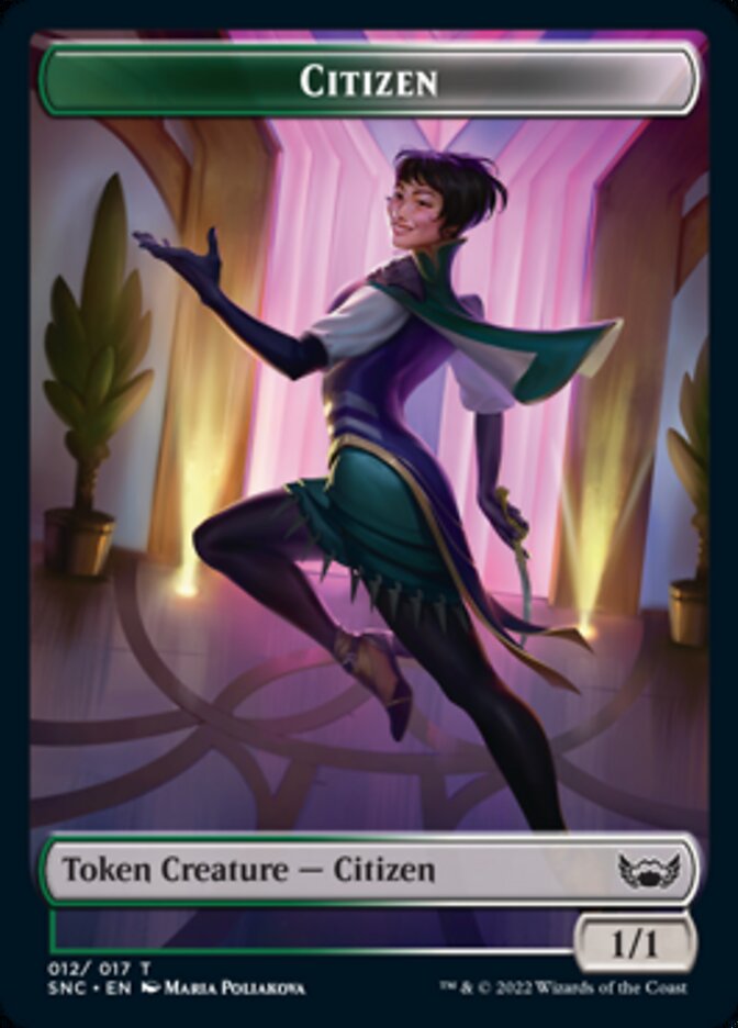 Plant // Citizen Double-sided Token [Streets of New Capenna Commander Tokens] | Amazing Games TCG