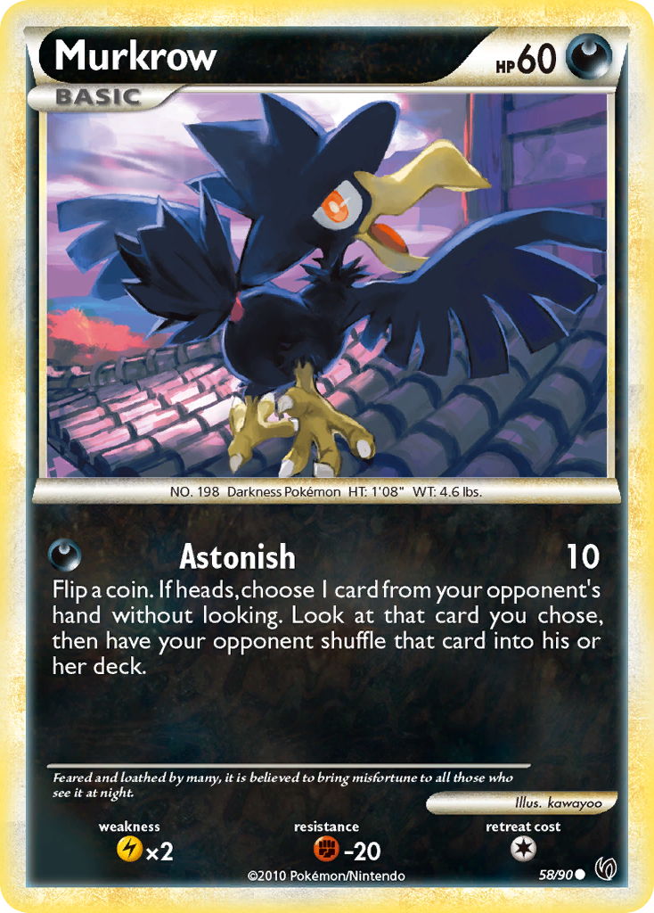 Murkrow (58/90) [HeartGold & SoulSilver: Undaunted] | Amazing Games TCG