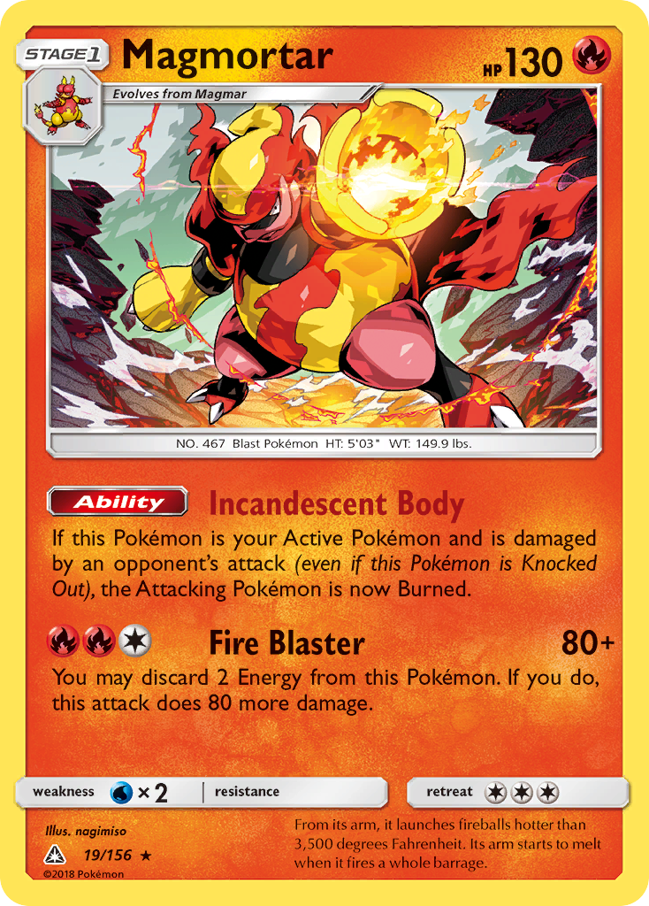 Magmortar (19/156) [Sun & Moon: Ultra Prism] | Amazing Games TCG