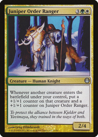 Juniper Order Ranger [Duel Decks: Knights vs. Dragons] | Amazing Games TCG