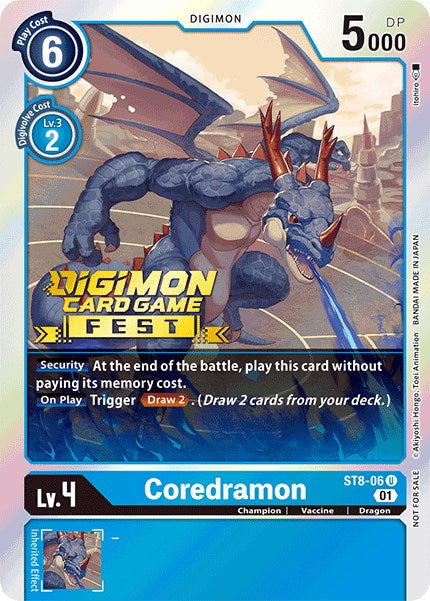 Coredramon [ST8-06] (Digimon Card Game Fest 2022) [Starter Deck: Ulforce Veedramon Promos] | Amazing Games TCG