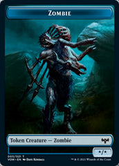 Zombie (008) // Zombie (005) Double-sided Token [Innistrad: Crimson Vow Tokens] | Amazing Games TCG