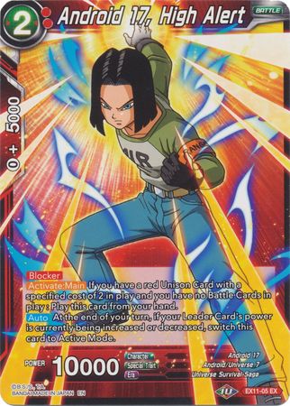 Android 17, High Alert (EX11-05) [Universe 7 Unison] | Amazing Games TCG