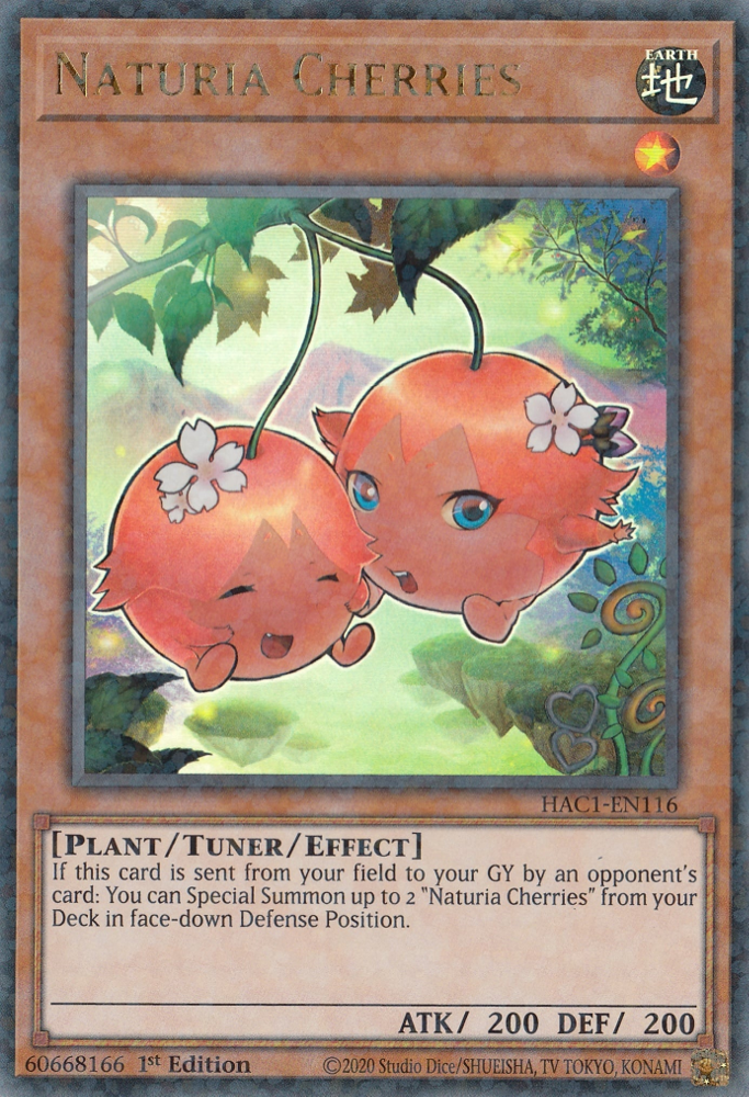 Naturia Cherries (Duel Terminal) [HAC1-EN116] Parallel Rare | Amazing Games TCG