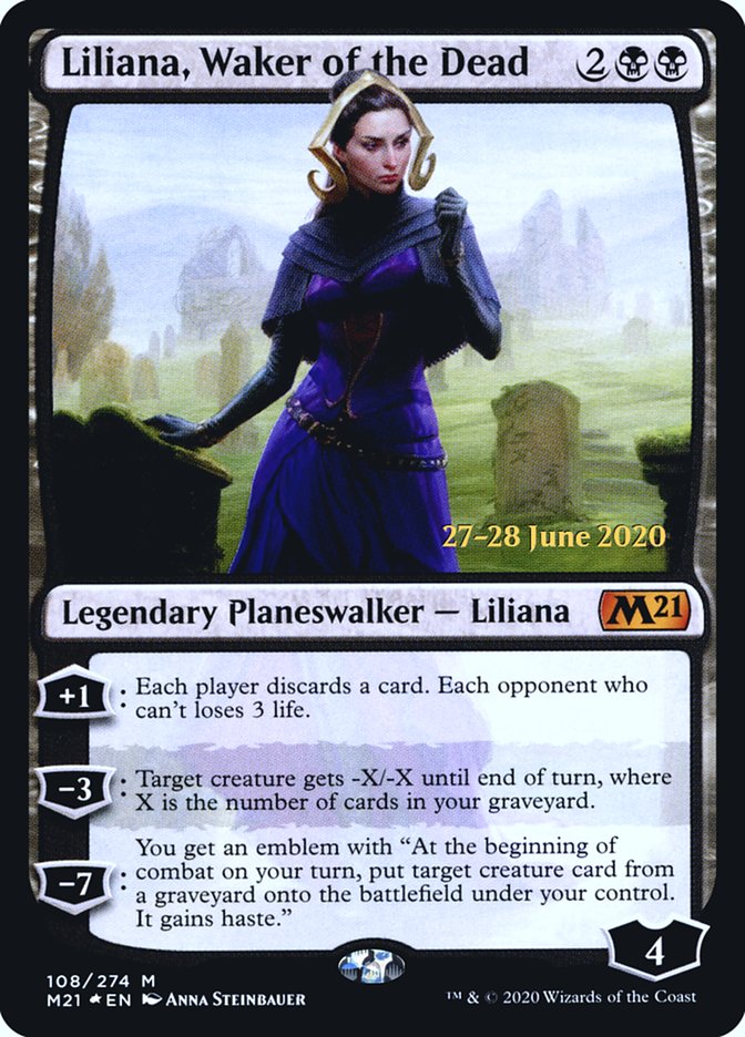 Liliana, Waker of the Dead  [Core Set 2021 Prerelease Promos] | Amazing Games TCG