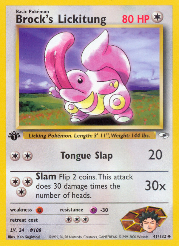 Brock's Lickitung (41/132) [Gym Heroes 1st Edition] | Amazing Games TCG