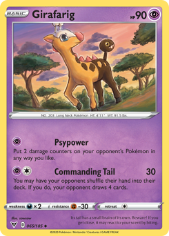 Girafarig (065/185) [Sword & Shield: Vivid Voltage] | Amazing Games TCG