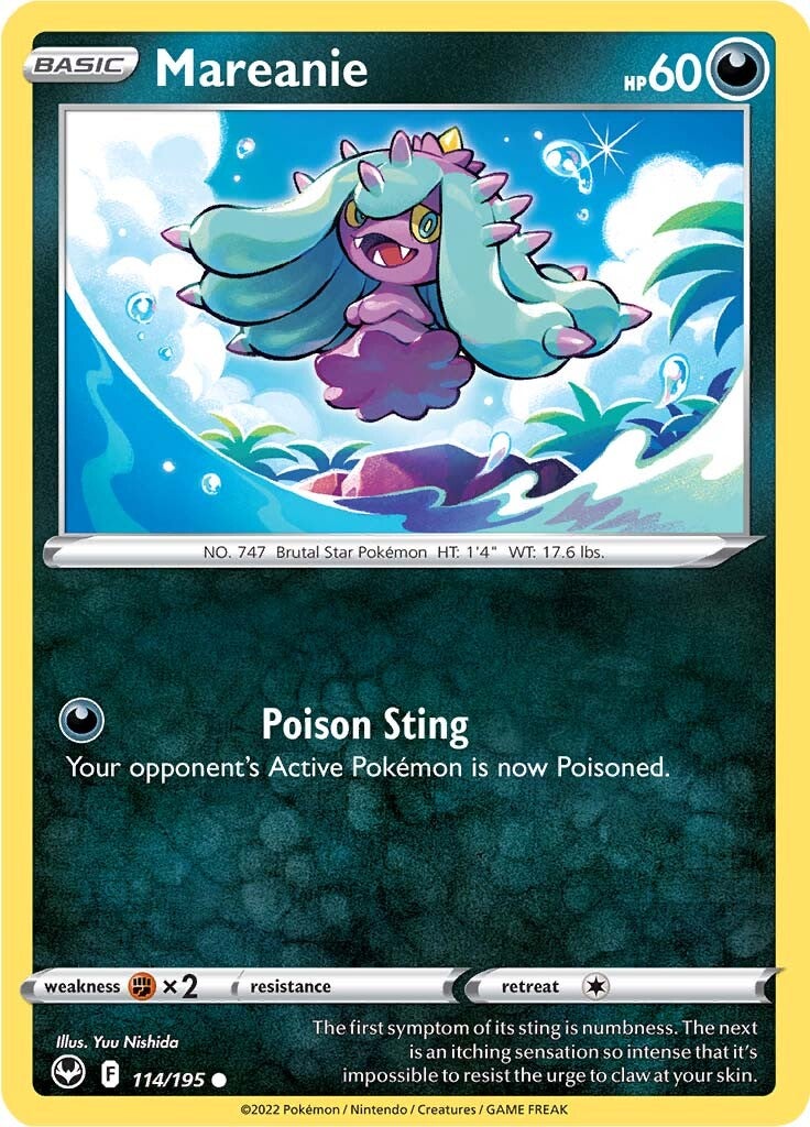 Mareanie (114/195) [Sword & Shield: Silver Tempest] | Amazing Games TCG