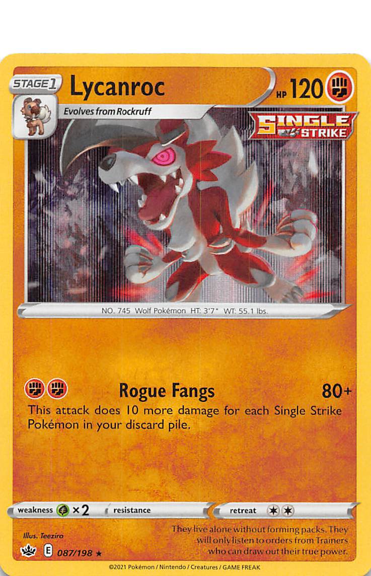 Lycanroc (087/198) [Sword & Shield: Chilling Reign] | Amazing Games TCG