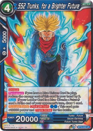 SS2 Trunks, for a Brighter Future (BT10-043) [Rise of the Unison Warrior] | Amazing Games TCG