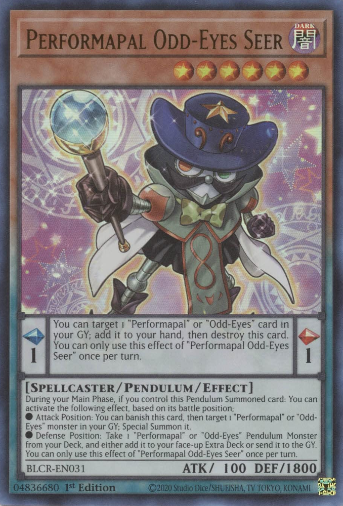 Performapal Odd-Eyes Seer [BLCR-EN031] Ultra Rare | Amazing Games TCG