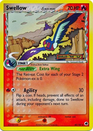 Swellow (40/101) (Delta Species) (Stamped) [EX: Dragon Frontiers] | Amazing Games TCG