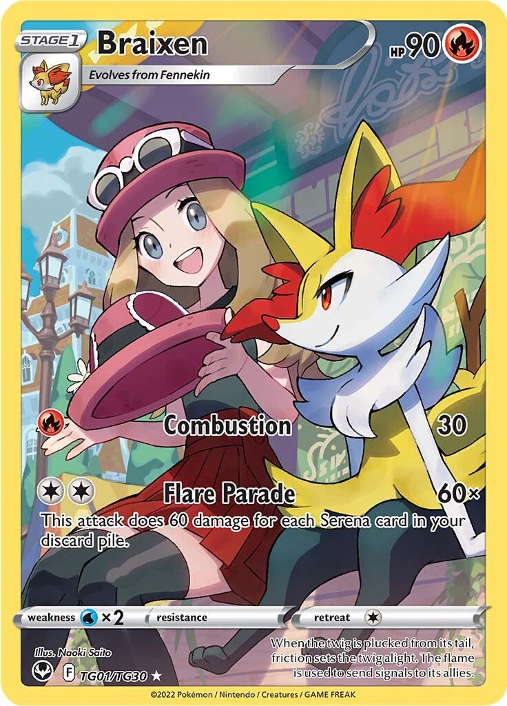 Braixen (TG01/TG30) [Sword & Shield: Silver Tempest] | Amazing Games TCG