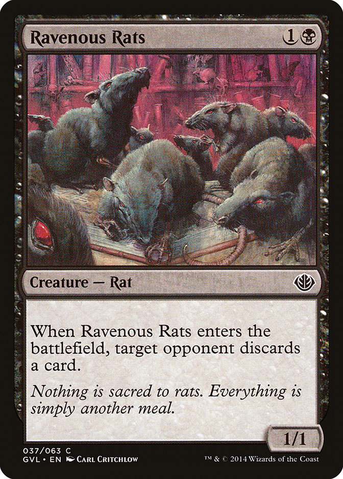 Ravenous Rats (Garruk vs. Liliana) [Duel Decks Anthology] | Amazing Games TCG