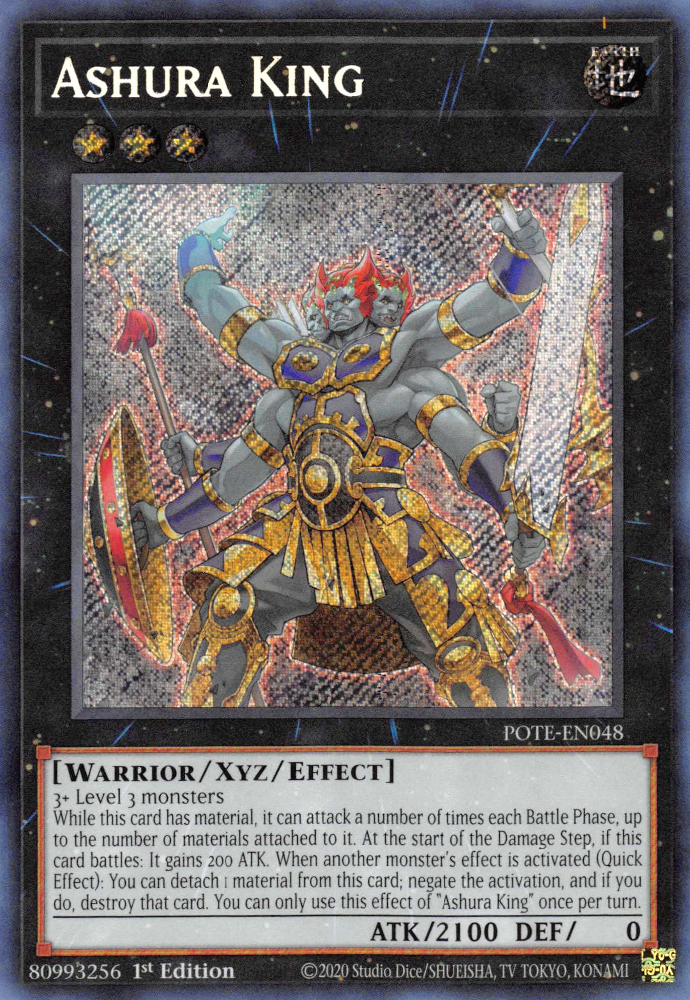 Ashura King [POTE-EN048] Secret Rare | Amazing Games TCG