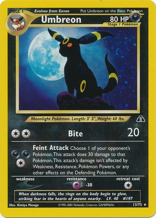 Umbreon (13/75) [Neo Discovery Unlimited] | Amazing Games TCG