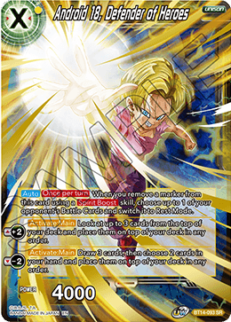 Android 18, Defender of Heroes (BT14-093) [Cross Spirits] | Amazing Games TCG
