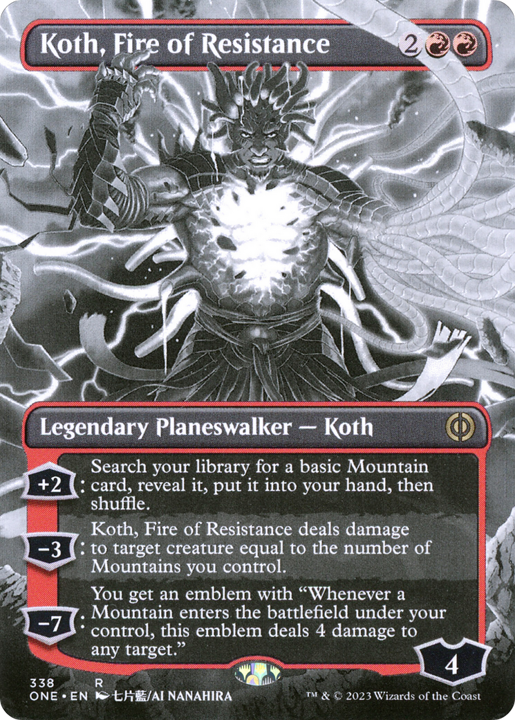 Koth, Fire of Resistance (Borderless Manga) [Phyrexia: All Will Be One] | Amazing Games TCG